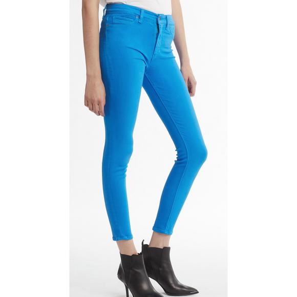 NEW HUDSON barbara high rise skinny jean in cobalt - Picture 2 of 4